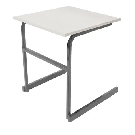 Heavy Duty Cantilever Exam Desk - Dark Grey Legs - Light Grey